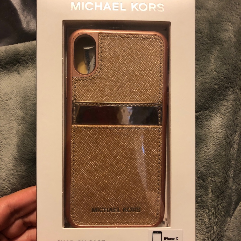 Michael Kors iphone X/XS case rose gold